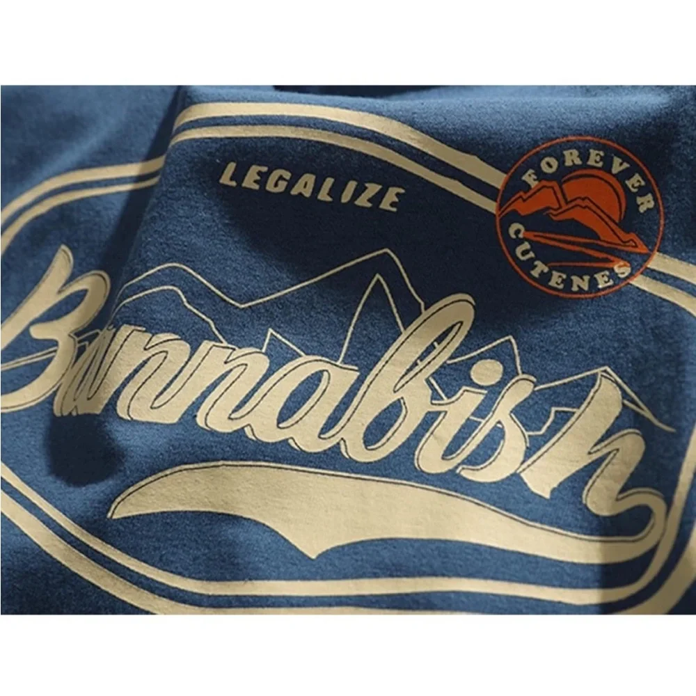 AELFRIC EDEN Navy Blue Short Sleeve Tee - Picture 2 of 7